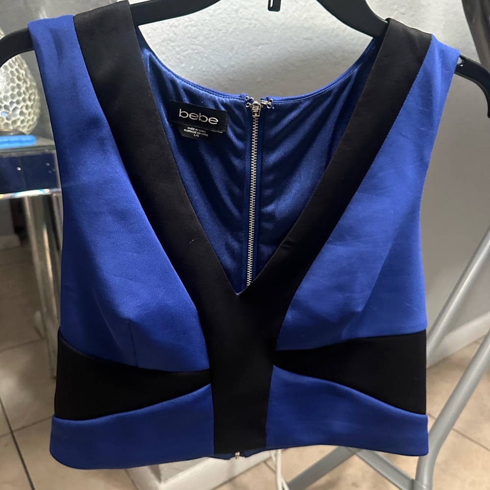 bebe Blue and Black Dress